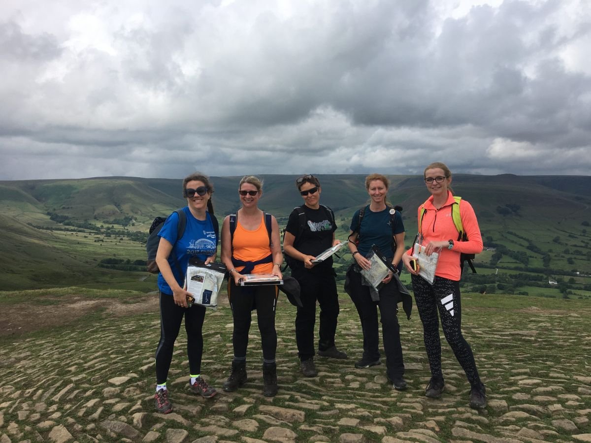 A charity challenge event in the countryside
